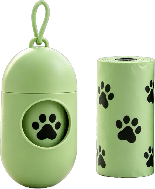 plant-based poop bags and dispenser